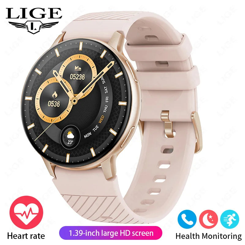 LIGE Bluetooth Smart Watch for Women – Custom Dial, Sport Fitness Tracker, iOS & Android (2026)