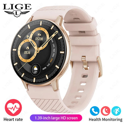 LIGE Bluetooth Smart Watch for Women – Custom Dial, Sport Fitness Tracker, iOS & Android (2026)