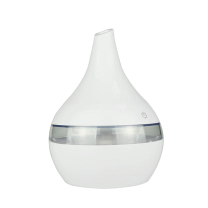 Portable Aroma Diffuser & Humidifier – 300ml, USB, 7-Color RGB Night Light | Light/Dark Wood, White
