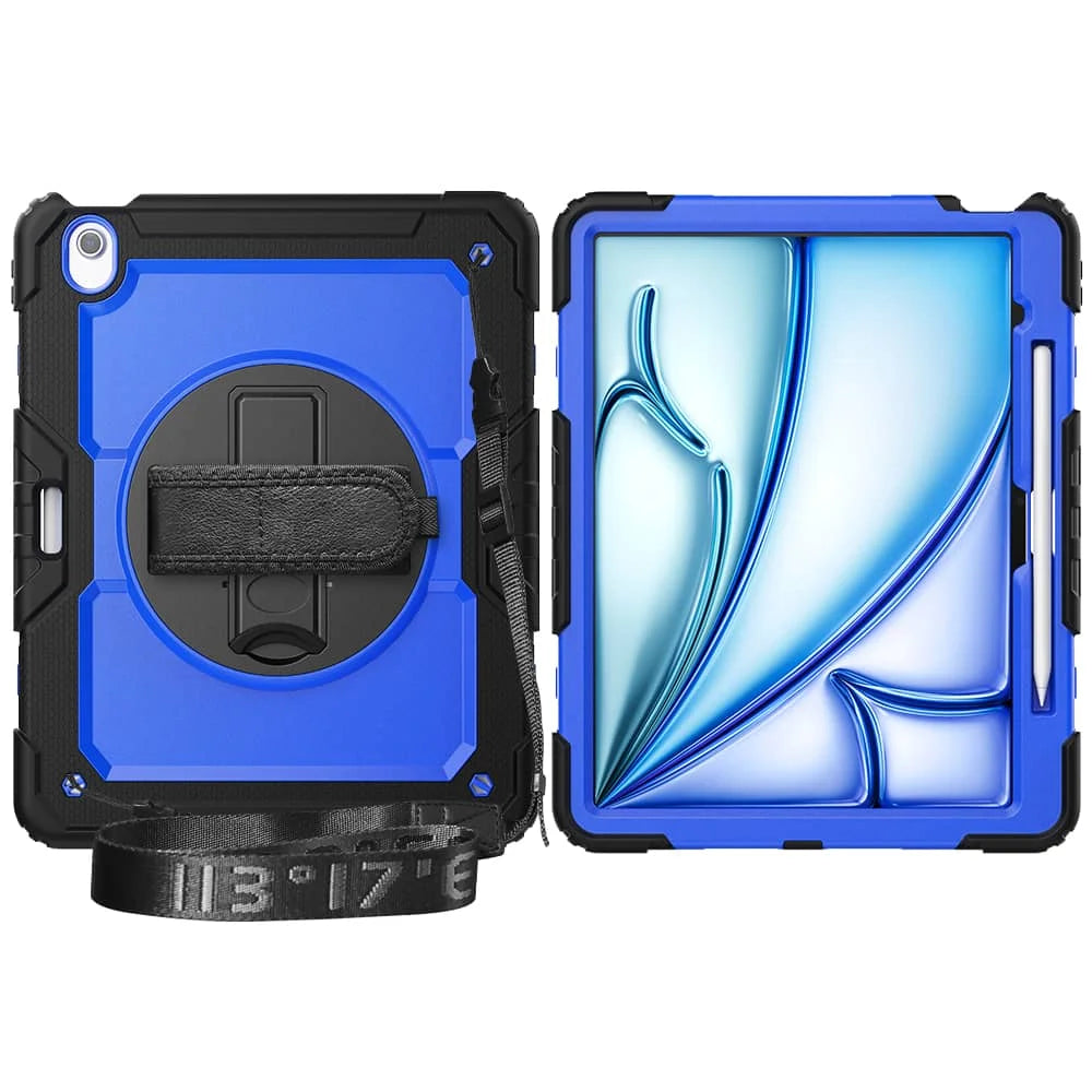 WeFor Heavy Duty iPad Case – Screen Protector, Shoulder Strap & Pencil Holder for iPad 11 A16, Air 11 & Air 13 M3 (2025)