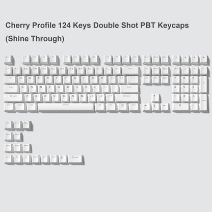 140-Key Cherry Profile Shine-Through RGB PBT Double Shot Keycaps for Cherry/Gateron MX Switches