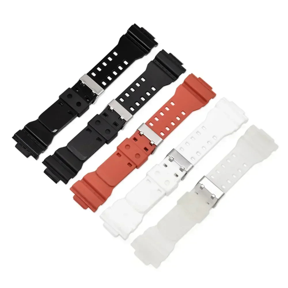Silicone Replacement Watch Strap for Casio G-Shock GA-100/110/200/400/700 – 16mm Resin Band