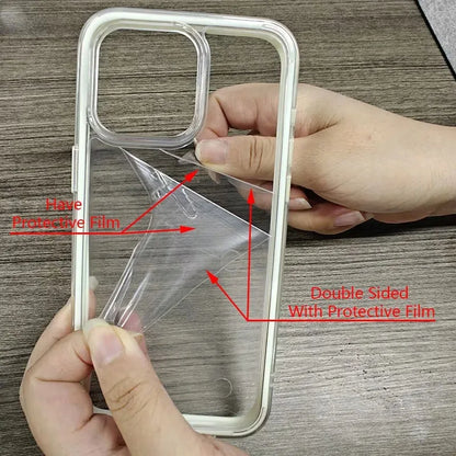 Luxury Candy Color Clear Phone Case | Shockproof Acrylic Bumper for iPhone 17/16/15/14/13/12/11 Pro Max