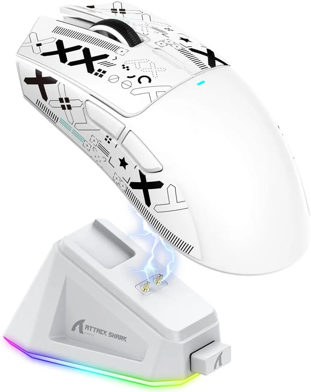 ATTACK SHARK X11 Wireless Gaming Mouse with Charging Dock PixArt PAW3311 Gaming Sensor, BT/2.4G Wireless/Wired