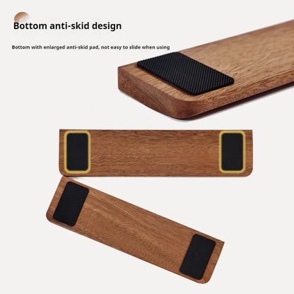 Walnut Wood Keyboard Wrist Rest – Ergonomic Palm Pad for 60/68/87/98/104/108 Key Mechanical Keyboards