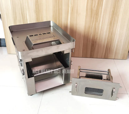 850W Commercial Meat Cube Cutter & Slicer Machine – Adjustable Cut Size, Fresh Meat Dicer
