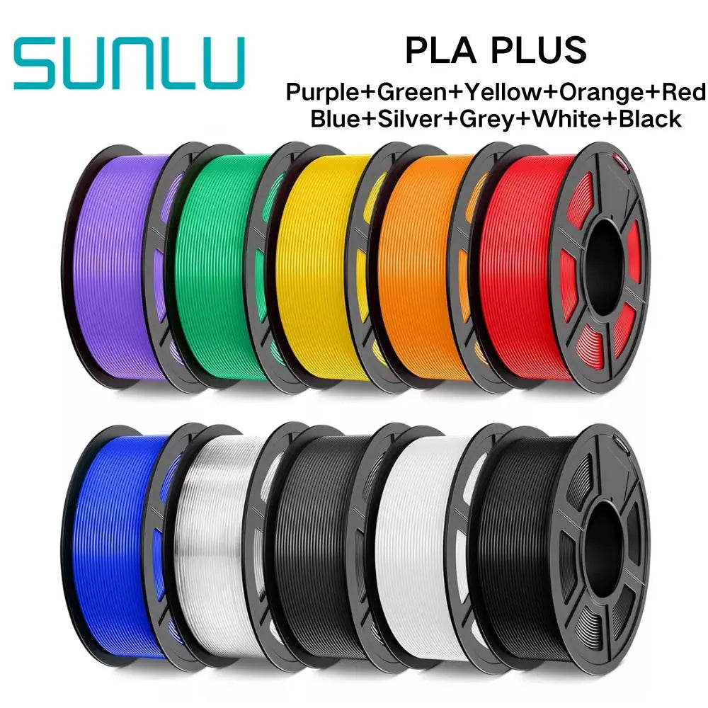 SUNLU 3D Printer Filament – 10 Rolls 1.75mm PLA / PETG / PLA+, 1KG Each, EU & US Warehouse