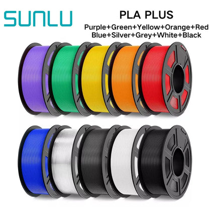 SUNLU 3D Printer Filament – 10 Rolls 1.75mm PLA / PETG / PLA+, 1KG Each, EU & US Warehouse