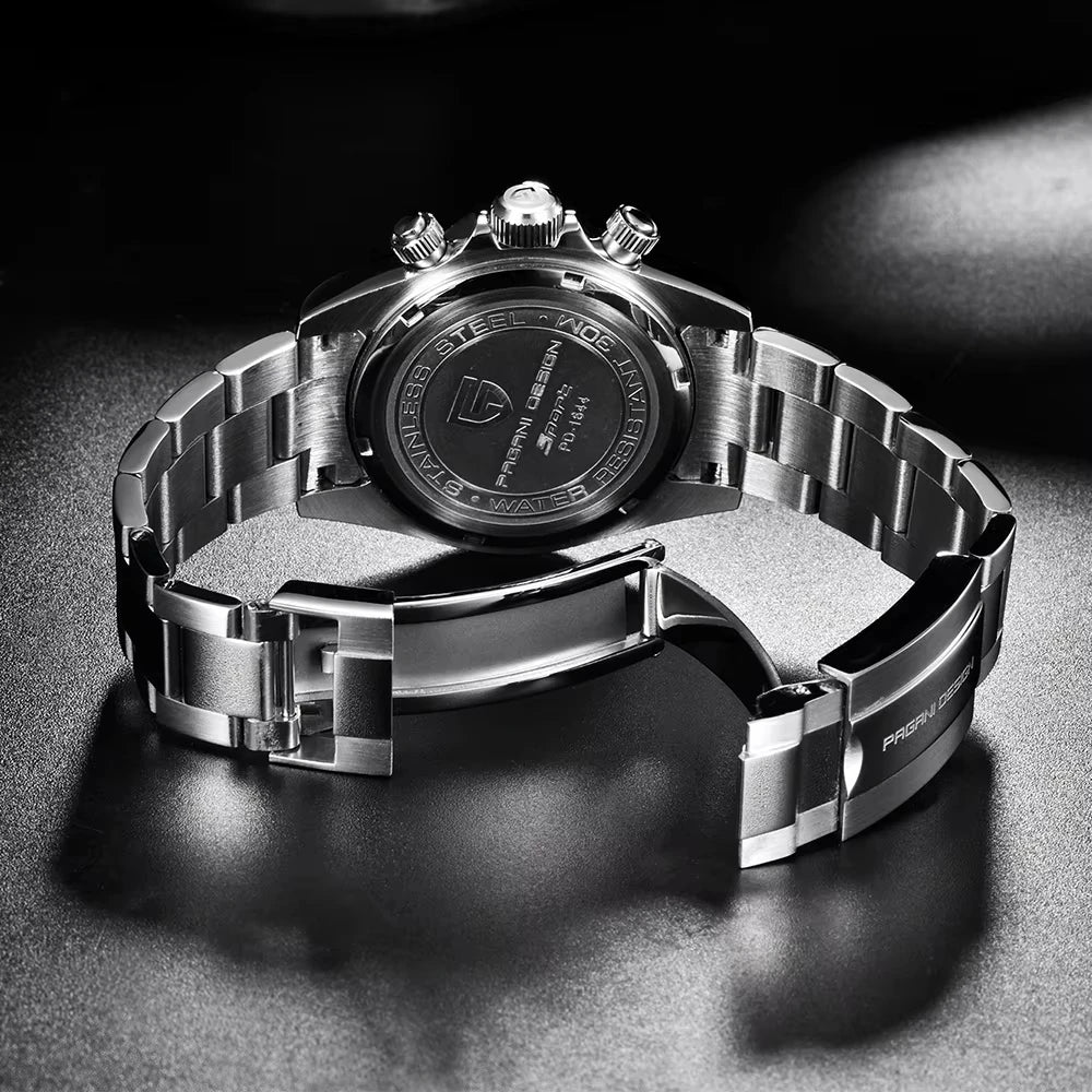 PAGANI DESIGN PD1644 Men's Quartz Chronograph Watch – Sapphire Crystal, 100M Water Resistant