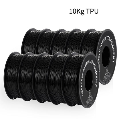 GEEETECH 3D Printer Filament – 10KG Box, 1.75mm Matte / PETG / Silk PLA / TPU / ABS, Safe Materials
