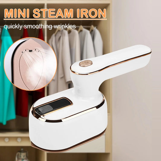 Mini Handheld Steam Iron – Foldable Travel Garment Steamer, Ceramic, Wet & Dry