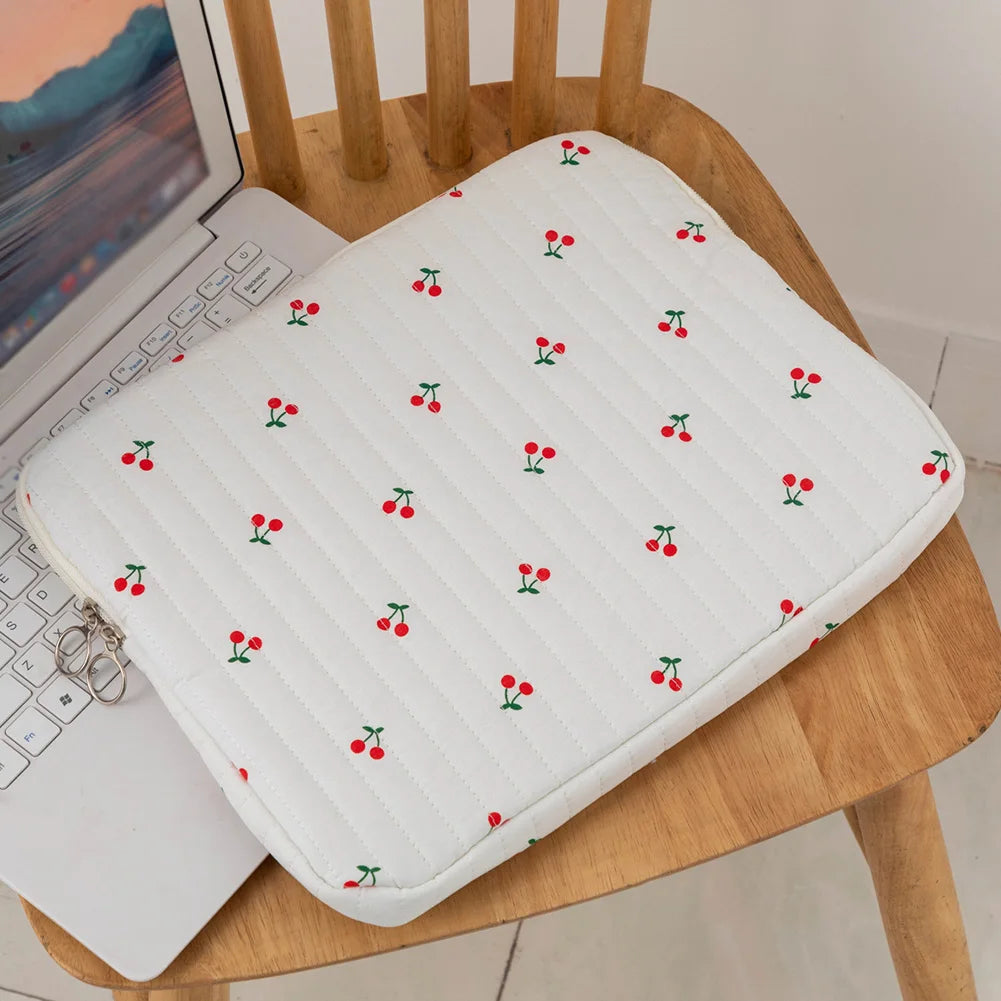 Coquette Floral Laptop Sleeve – 11"/13"/15", Cotton Liner, Carrying Case for Office
