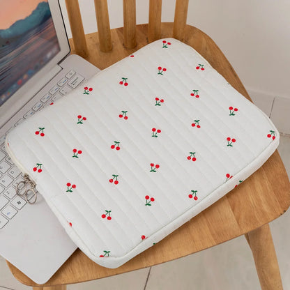 Coquette Floral Laptop Sleeve – 11"/13"/15", Cotton Liner, Carrying Case for Office
