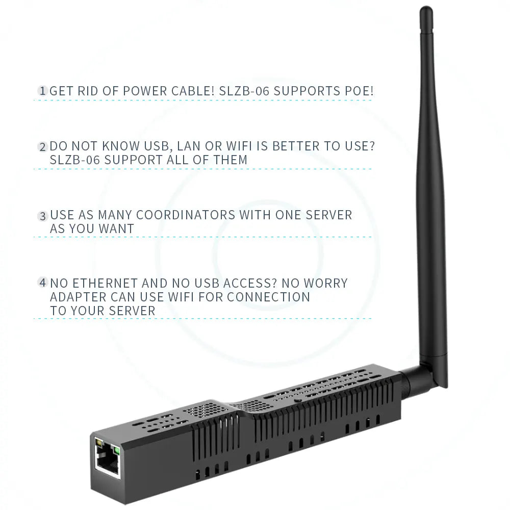 SMLIGHT SLZB-06 Zigbee 3.0 Gateway – Ethernet, USB & WiFi with PoE