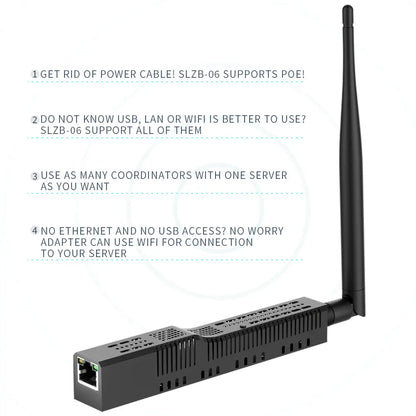 SMLIGHT SLZB-06 Zigbee 3.0 Gateway – Ethernet, USB & WiFi with PoE