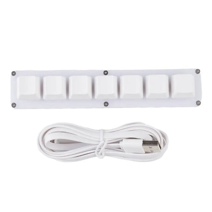 Mini 7-Key Programmable Macro Mechanical Keyboard – USB Wired DIY Macropad for Gaming & Work