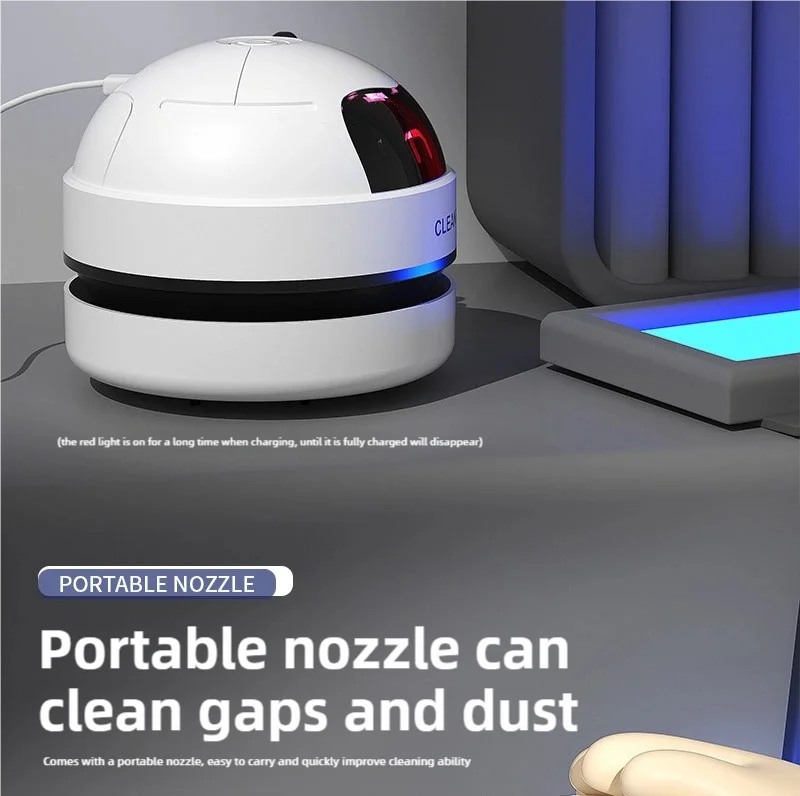 USB electric desktop vacuum cleaner from R.E.D. Shopping, compact portable dust cleaner for keyboards and car interiors.