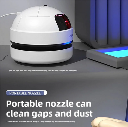 USB electric desktop vacuum cleaner from R.E.D. Shopping, compact portable dust cleaner for keyboards and car interiors.