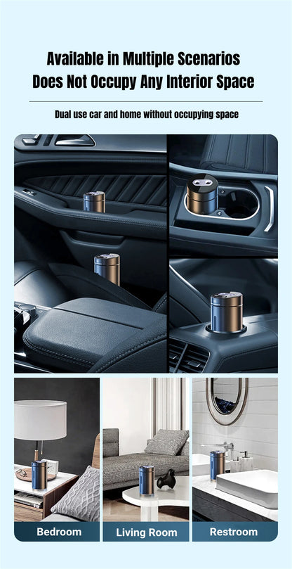 R.E.D. Shopping Zai Xiao 380ML USB double spray vehicle air humidifier with mood light and essential oil diffuser in a car setting