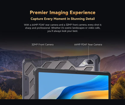 Cubot Tab KingKong 2 Rugged Tablet – Android 14, Helio G99, 20400mAh, 16GB RAM, 256GB, IP68, 10.95"