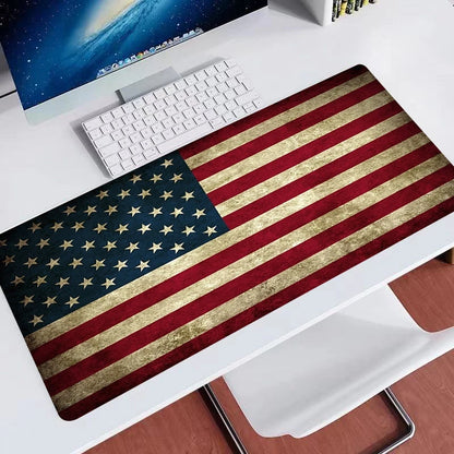 USA Flag XXL Extended Gaming Mouse Pad – 900x400mm Anti-Slip Desk Mat for Keyboard & Mouse