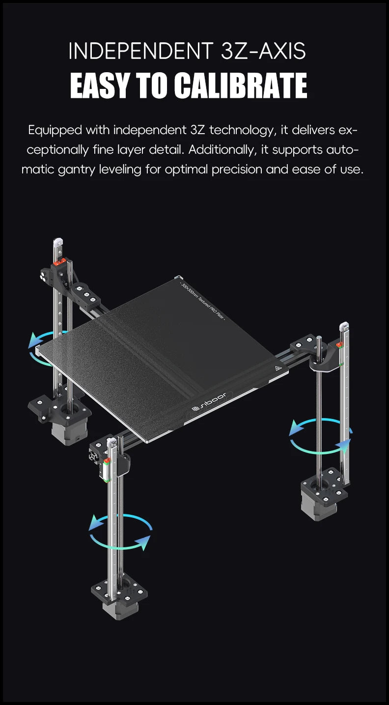 SIBOOR Voron Trident 3D Printer Kit – 4AWD, All HIWIN Rails, CNC Metal CoreXY