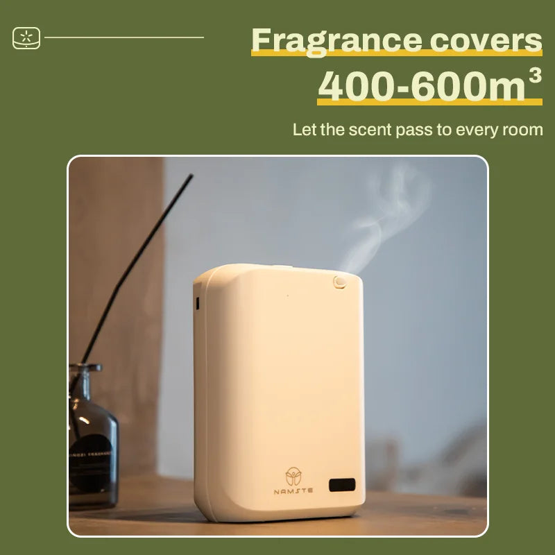 NAMSTE 600m³ Bluetooth Aroma Diffuser – Flat Lay Wall Hanging Fragrance Diffuser for Home & Office