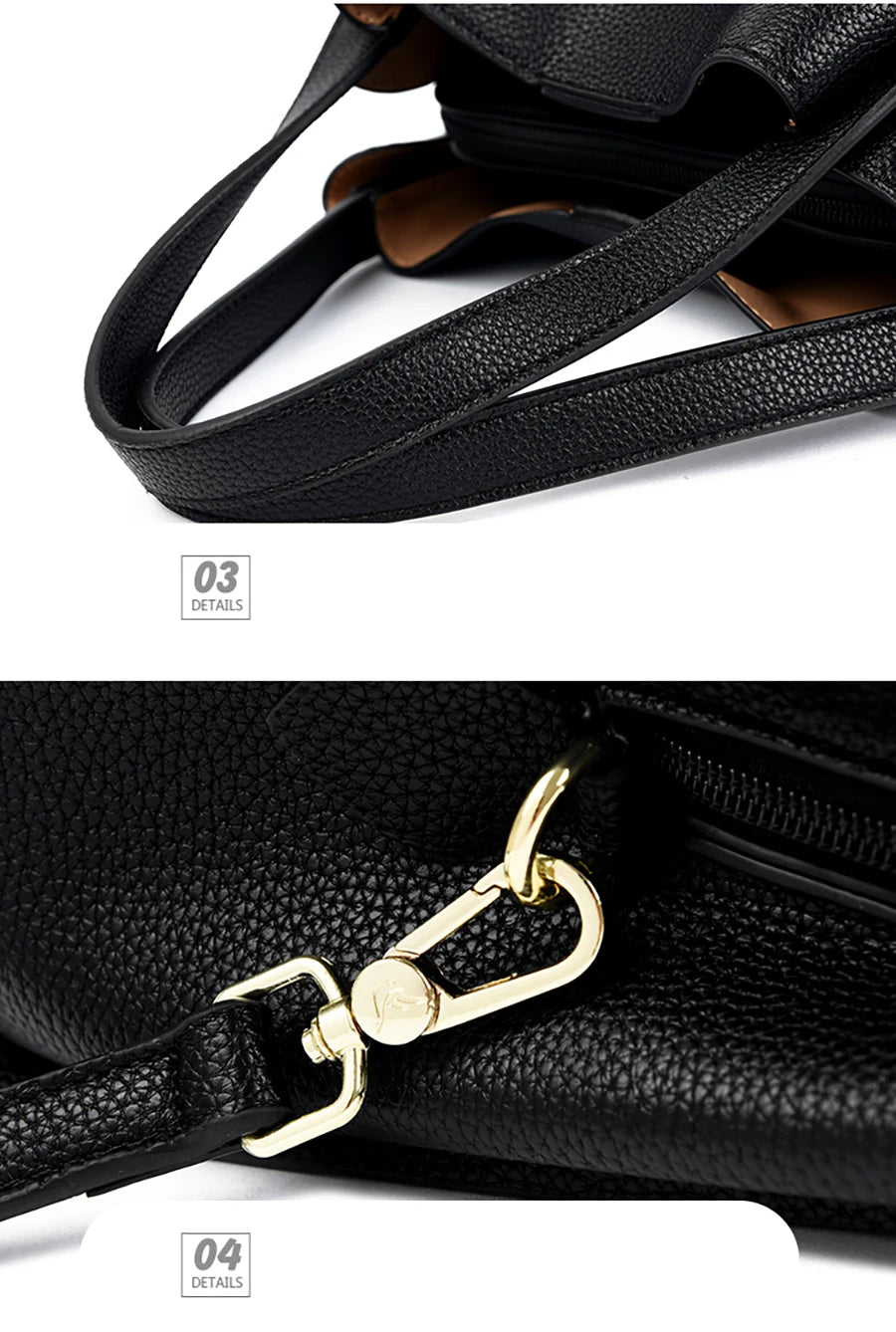 Soft PU Leather Tote Bag - Large Capacity Women's Shoulder Handbag