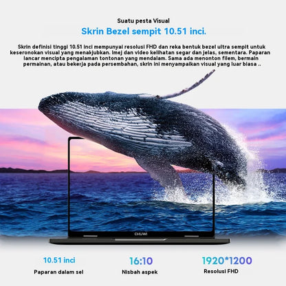 CHUWI MiniBook X 2-in-1 Laptop – Intel N150, 16GB, 512GB SSD, 10.51" FHD Touch