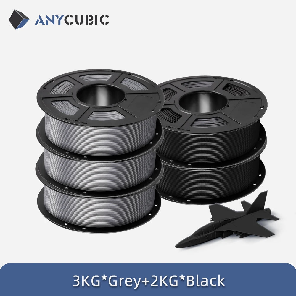 ANYCUBIC PLA 3D Printer Filament – 5KG / 1.75mm, Eco-Friendly, EU & US Warehouse, For Kobra S1C / K3C