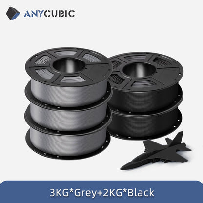 ANYCUBIC PLA 3D Printer Filament – 5KG / 1.75mm, Eco-Friendly, EU & US Warehouse, For Kobra S1C / K3C