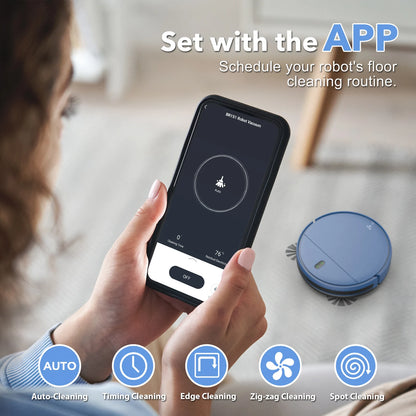 RAYFURN robot vacuum cleaner with 6000Pa suction, auto charging, and mopping function for efficient home cleaning.