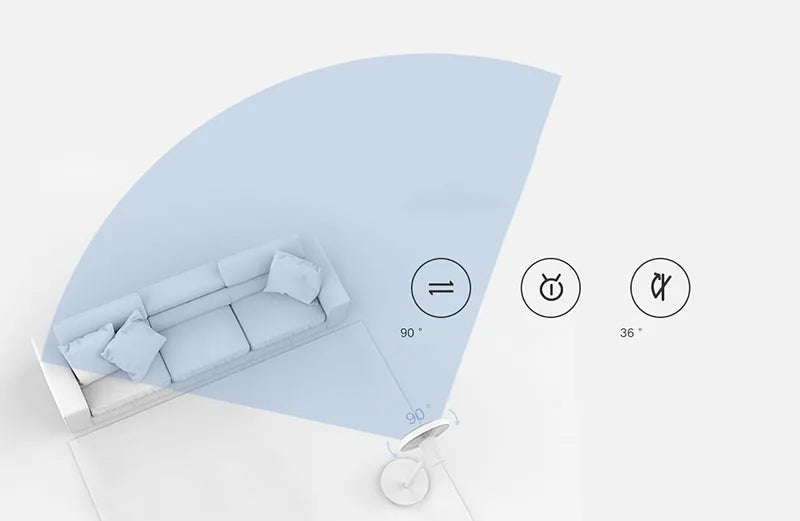 Xiaomi MIJIA Floor Fan — 7 Blade, 90° Wide-Angle Oscillation, Mi Home APP Control, Wired