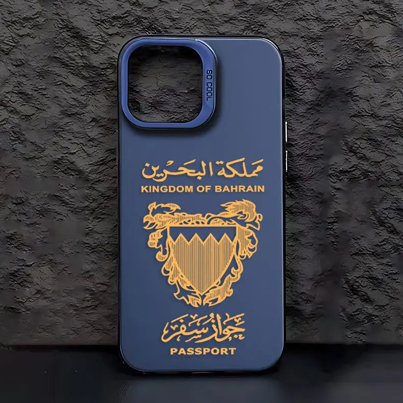 Bahrain Passport iPhone case by R.E.D. Shopping, matte protective cover with anti-fall features for mobile phones.