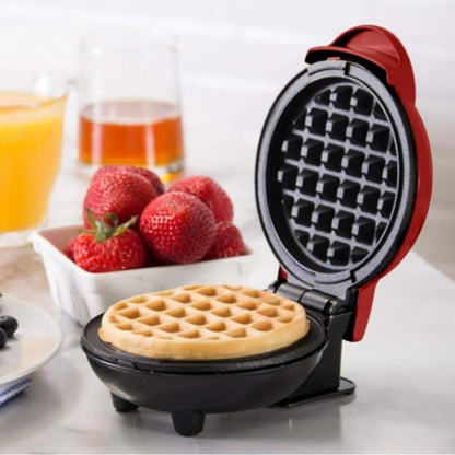 Mini Electric Waffle Maker – Double-Sided Heating, Sandwich & Breakfast Maker | Round & Heart Shape | US/EU/UK