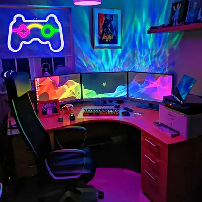 Game Neon Sign Light – USB Powered LED Wall Décor for Gaming Room