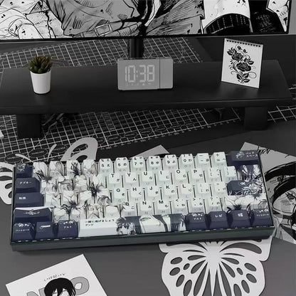 Chainsaw Man Anime Keycaps – PBT Dye-Sub, Cherry Profile, 74–140 Keys, for Mechanical Keyboard