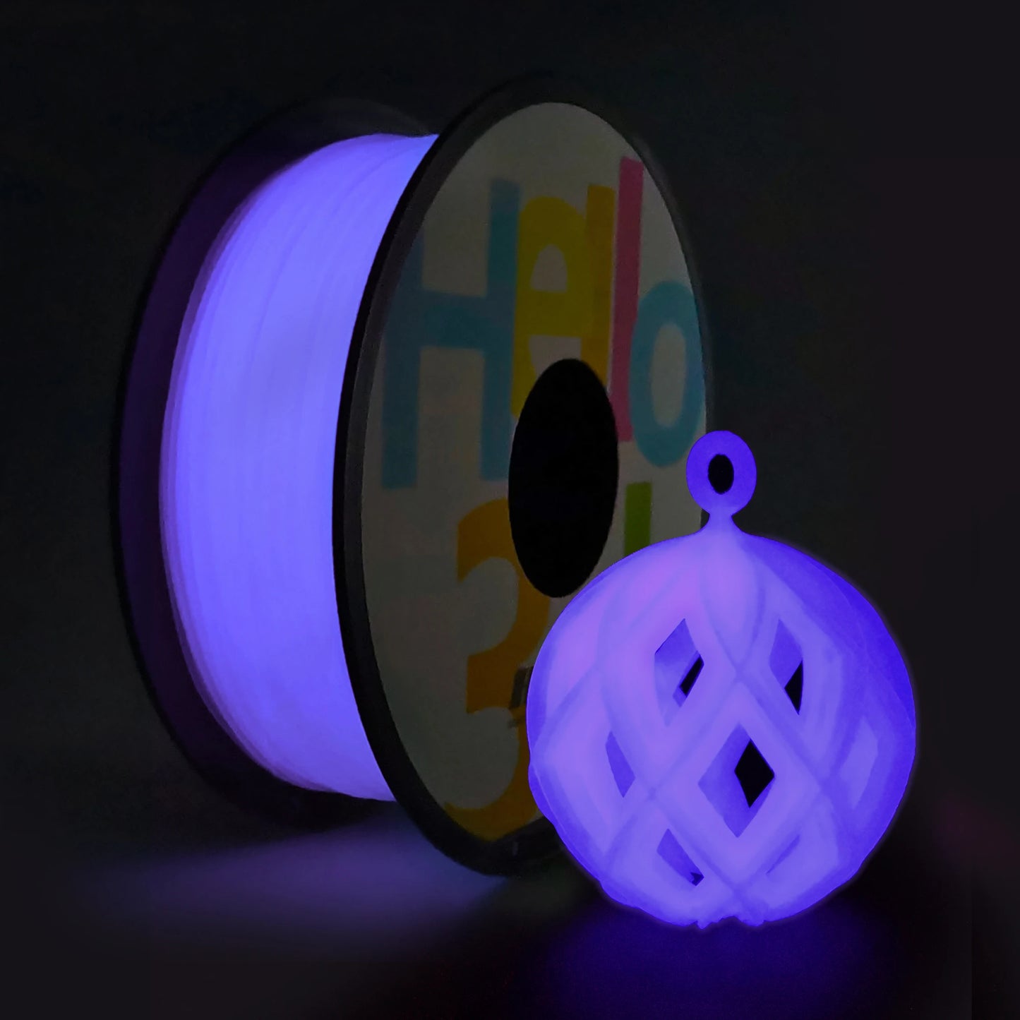 Glow-in-the-Dark PLA Filament – Luminous Purple, Green, Blue & Rainbow, 1.75mm for 3D Printers