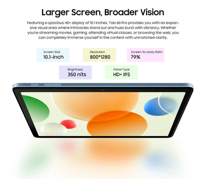Blackview Tab 60 Pro Tablet – 10.1" HD+ IPS, Android 14, 8GB RAM, 128GB, 7700mAh, Widevine L1