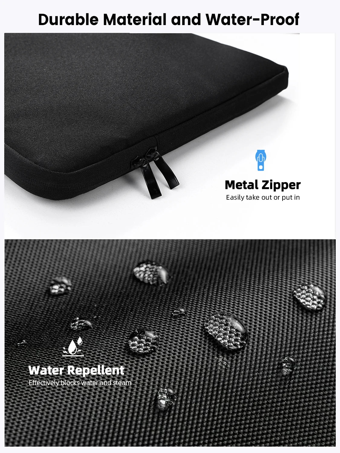 Waterproof Laptop Sleeve for Portable Monitor — 19"/22"/24", UPERFECT UMAX Compatible