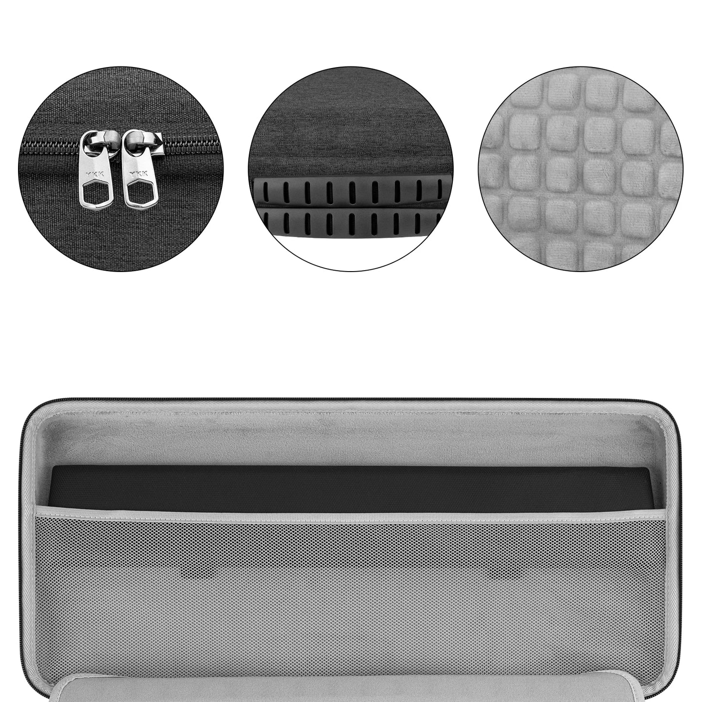 Geekria Full Size Keyboard Case, Hard Shell Travel Carrying Bag for 118 Key 104 Key Keyboards, Compatible with Corsair K100, K95