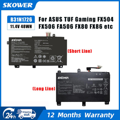 ASUS TUF FX504 / FX505 / ROG A15 / A17 Replacement Battery B31N1726 48Wh