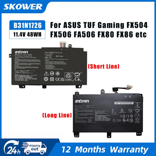 ASUS TUF FX504 / FX505 / ROG A15 / A17 Replacement Battery B31N1726 48Wh