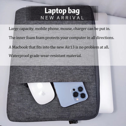 Denim Laptop Sleeve Bag 12"-15.6" — MacBook Air M1 M2, Lenovo, Dell, HP, Huawei, Xiaomi