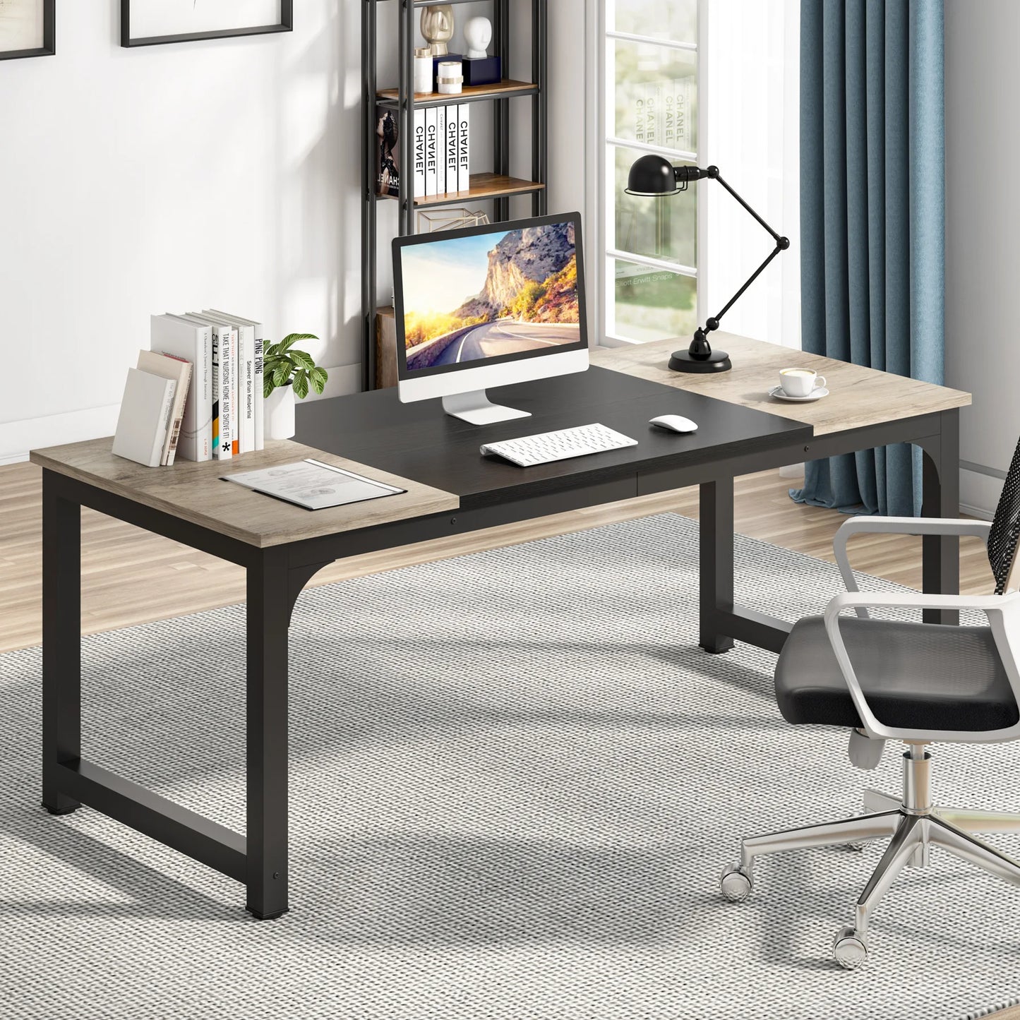Tribesigns 70.8" Executive Office Desk | Large Computer Workstation