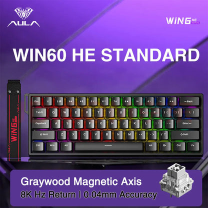 AULA WIN60 / WIN68 HE Gaming Keyboard – Rapid Trigger, RGB, Hotswap