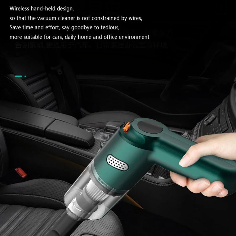 10,000Pa Handheld Vacuum Cleaner – Wireless, 25W, Bagless, Pet Hair, Car & Home (White / Black)