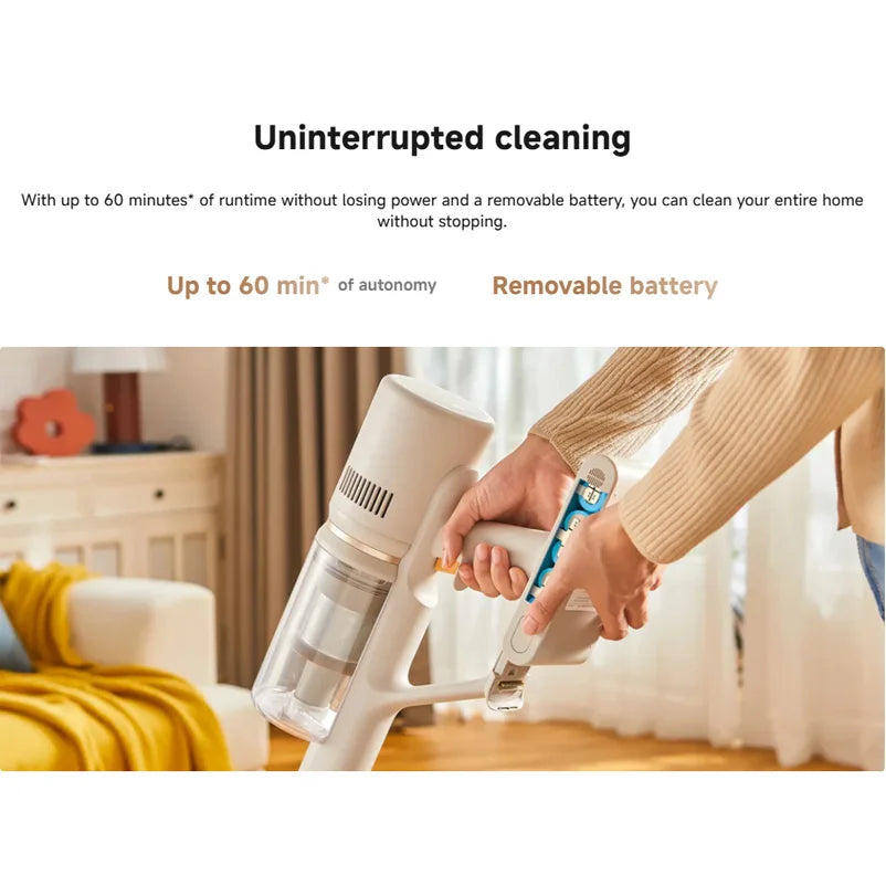 Dreame U20 Cordless Vacuum Cleaner – 120AW, 22,000PA, Blue Light Dust Reveal, V-Shape Anti-Tangle | Pet Hair & Carpet | EU/UK/KR