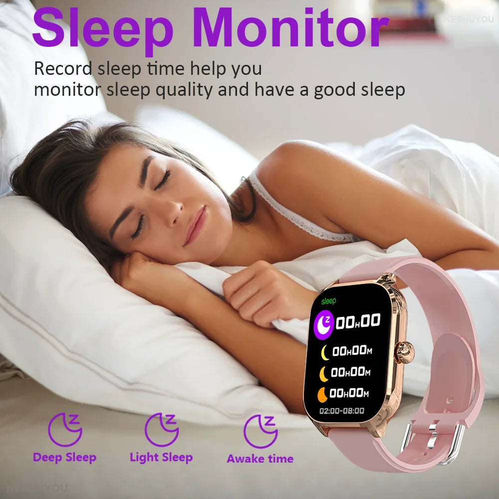 R.E.D. Shopping H9 Smart Watch with 2.01-inch HD display, Bluetooth calling, health monitor, and 19 sport modes on a wrist.
