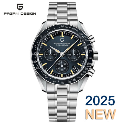 PAGANI DESIGN 1701 V5 Men's Luxury Quartz Chronograph Watch – AR Sapphire Glass, 100M Waterproof